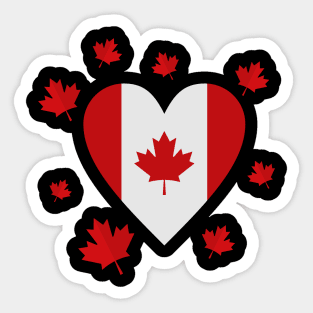 Canada love flag Sticker